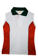 North Ryde Spirits Netball Club sleeveless side panel polo