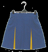 contrast inverted pleat skirt - prestalene