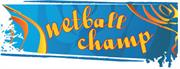 stick-on tattoo - blue netball champ