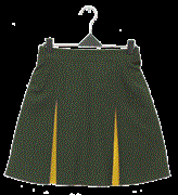 contrast inverted pleat skirt - microfibre