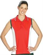 sleeveless fitted side panel polo
