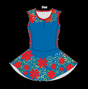 Sport Netball standard bodysuit - Floribunda 4